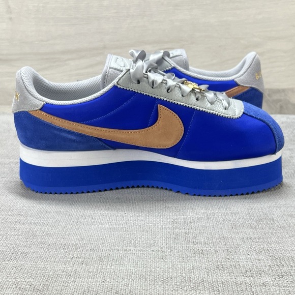 Nike Cortez platform FQ7223 900 Blue White Grey Suede NBY Womens 11 / Mens 9.5 - Picture 6 of 10